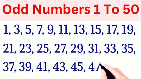 odd number 1 to 50|which are odd numbers.